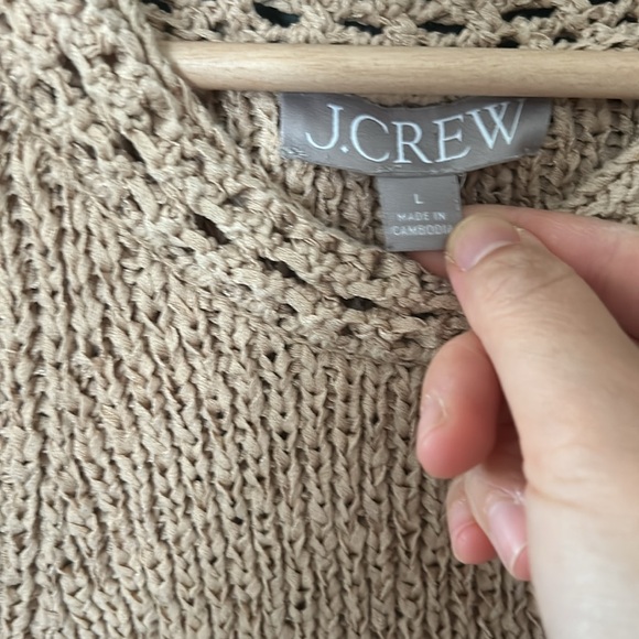 J Crew High Neck textured Pointelle Sweater Tank. L - Picture 5 of 12